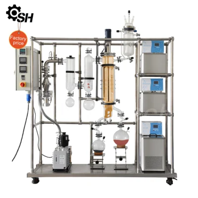 S-H Biotech 2-6L/H Vacuum Glass Wiped Film Molecular Distillation Apparatus Laboratory Distillation Apparatus for Sale