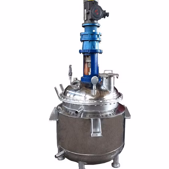 Stainless Steel (SS) 304 316/Titanium/Hastelloy/Nickel/PTFE/PVDF Lined Steam Jacket Heating Agitated Mixing Chemical Vessel Tank Reaction Kettle