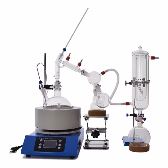 5 10 20 50 Liter Glass Short Path Oil Extraction Vacuum Laboratory Short Path Molecular Distillation Unit Apparatus